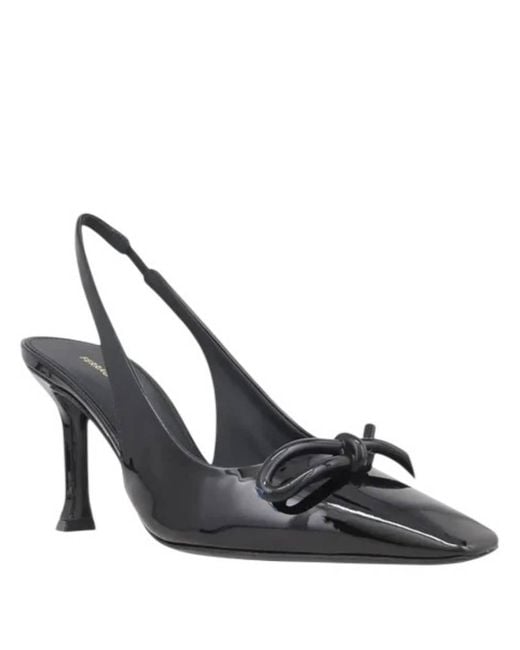 Ferragamo Black Ferragamo Arlene 85 Patent Slingback Pumps