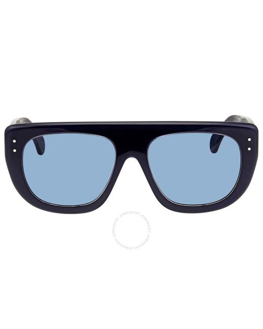 Alaïa Azzedine Blue Rectangular Sunglasses Aa0033s-003