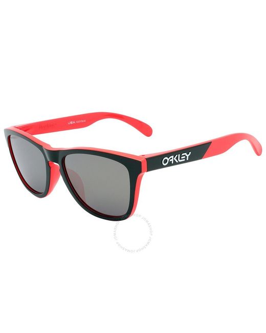 Oakley Black Frogskins Grey Square Sunglasses Oo9245 924590 54 for men
