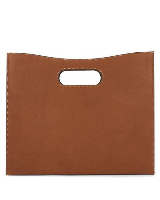 Saint Laurent Brown Junon Leather Tote Bag