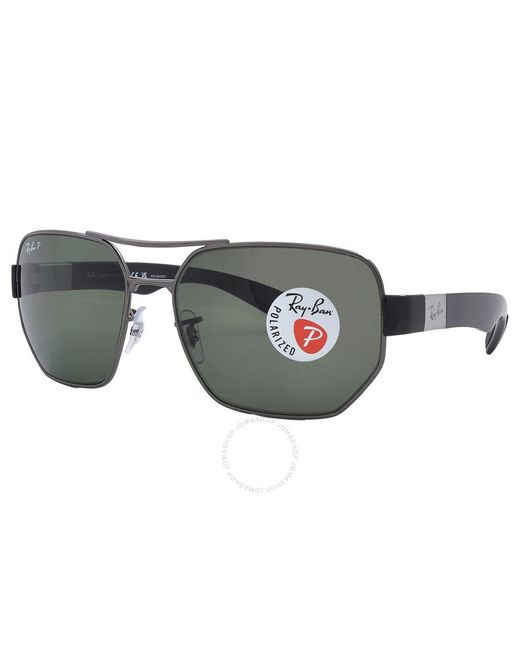 Ray-Ban Green Polarized Classic Navigator Sunglasses Rb3672 004/9a 60
