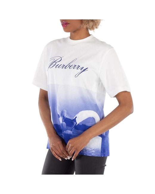 Burberry Blue Swan Graphic T-Shirt