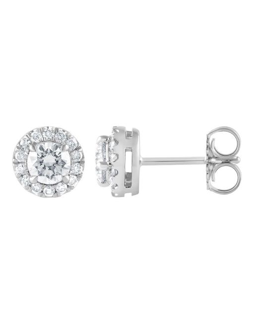 Brilliant Diamond Metallic 14Kt 1.00 Carat Lab Grown Diamond Stud Earrings For