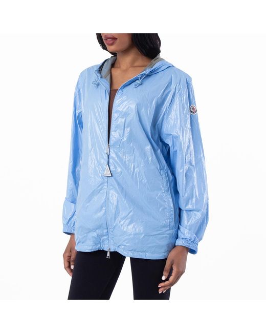 Moncler Blue Wuisse Zip-Fastening Hooded Jacket, Brand Size 4 (X-Large)