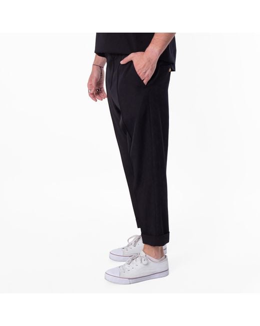 Balmain Blue Tailored Slouch Wool Trousers for men