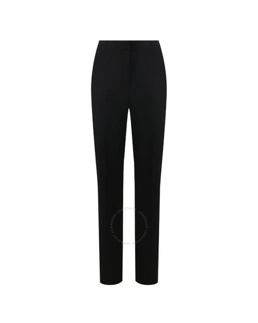 Burberry Black Bedmond Straight Fit Stretch Wool Tailored Trousers