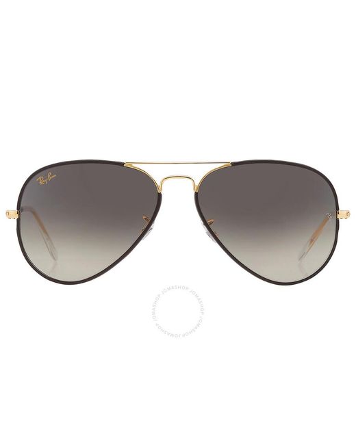 Ray-Ban Aviator Full Color Legend Gray Gradient Sunglasses Rb3025jm 919671 58
