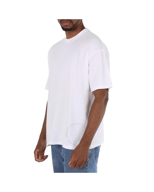 424 White Off Logo Crew T-shirt for men