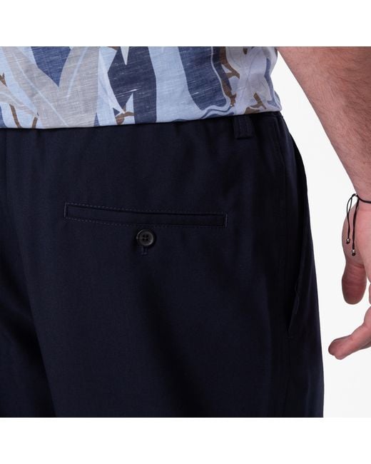 Marni Blue Drawstring Waist Wool Trousers for men