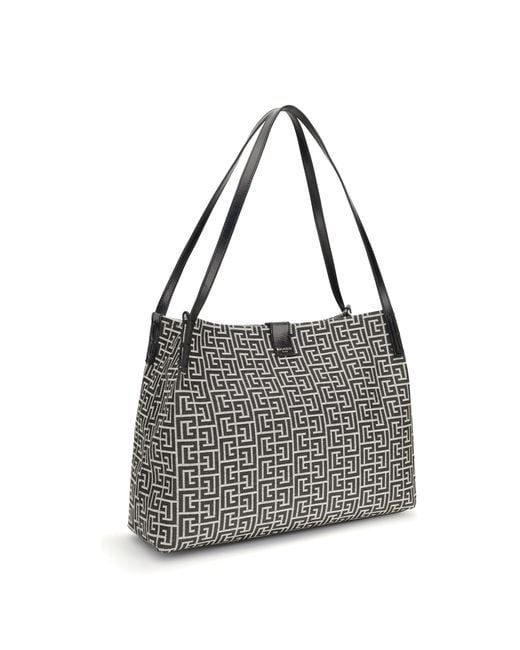 Balmain Black Medium Tote Bag for men