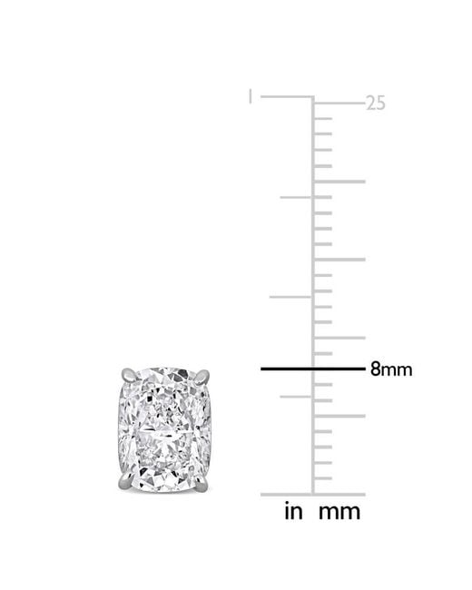 Created Forever Metallic 3Ct Tw Cushion-Cut Lab-Grown Diamond Solitaire Stud Earrings