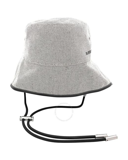 Burberry Gray Logo-print Fisherman Bucket Hat