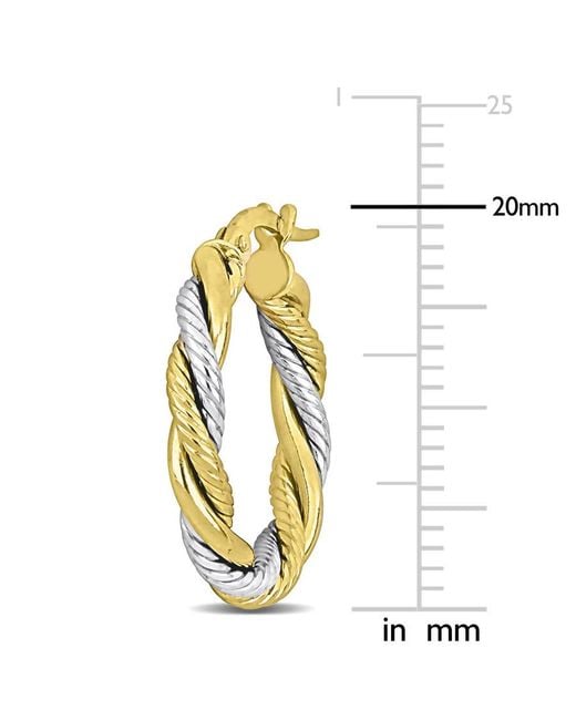 Amour Metallic 20Mm Twisted Hoop Earrings
