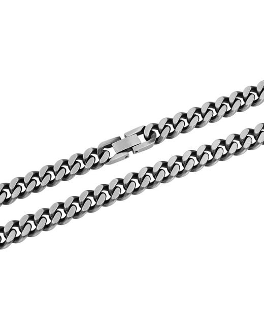Robert Alton Metallic Stainless Steel Curb Chain for men