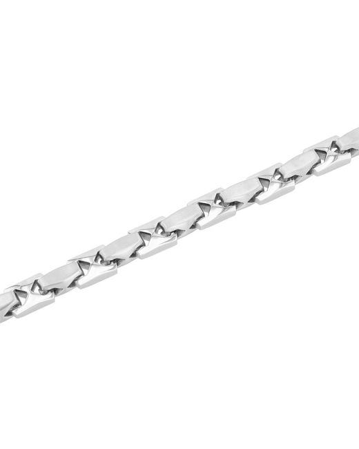 Robert Alton Metallic Stainless Steel Mariner Link Bracelet for men