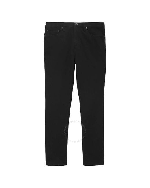 Burberry Black Straight-Leg Stretch-Cotton Jeans, Waist for men