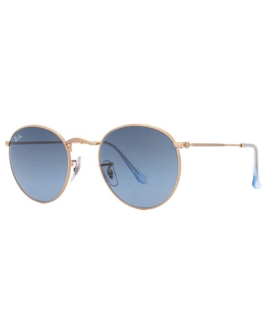 Ray-Ban Round Metal Blue Gradient Sunglasses Rb3447 001/3m 53