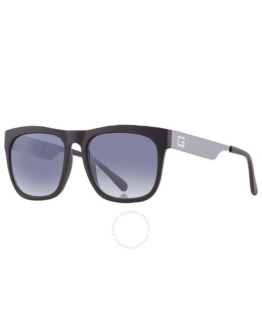 Guess Blue Gradient Square Sunglasses Gf0188 02w 56 for men