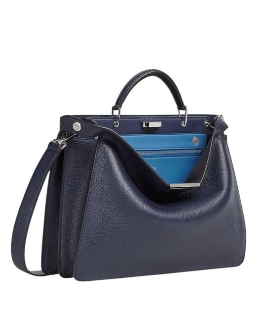 Fendi Blue Peekaboo Iseeu Medium Bag for men