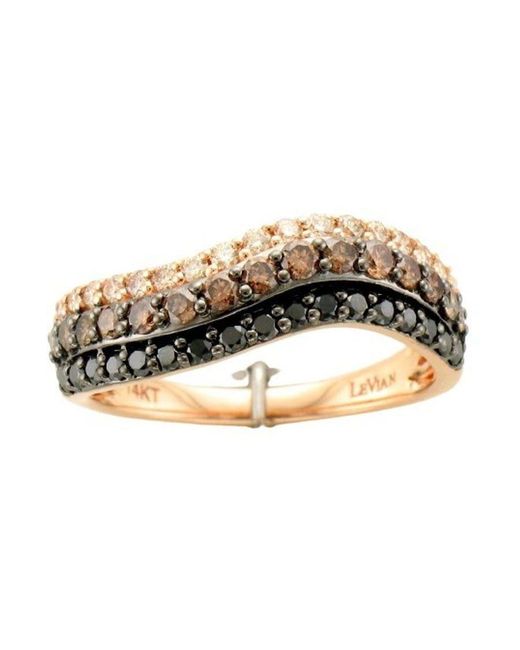 Le Vian Metallic Ladies Chocolate Layer Cake Rings Set for men