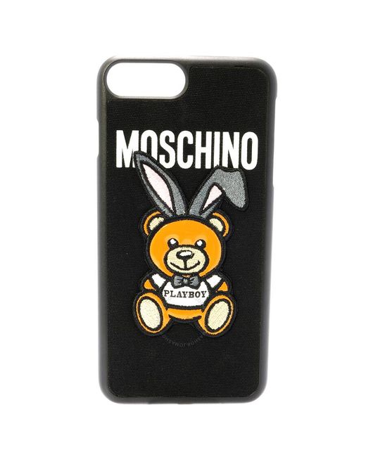 Moschino Black Playboy Teddy Iphone Case