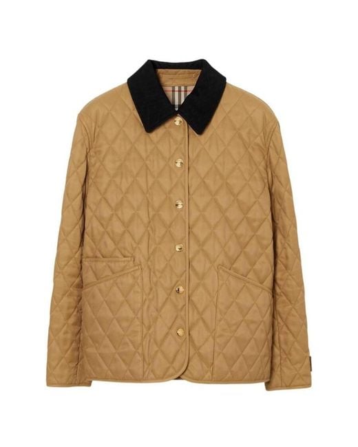 Burberry Natural Dranefeld Diamond Quilted Jacket