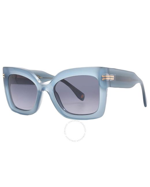 Marc Jacobs Blue Dark Grey Shaded Square Sunglasses Mj 1073/s 0pjp/9o 53