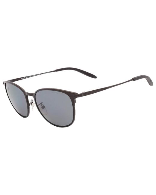 Michael Kors Black Caden Polarized Dark Grey Square Sunglasses Mk1059 120281 54 for men