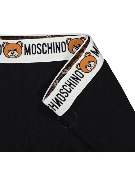 Moschino Black Teddy Logo Waistb for men