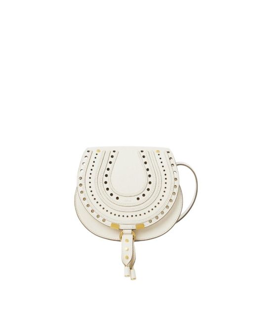 Chloé Metallic Marcie Small Leather Crossbody Bag