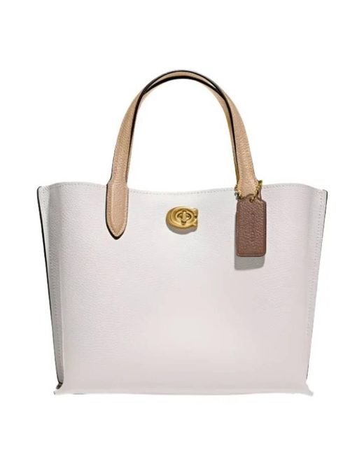 COACH White Willow 24 Tote Handbag