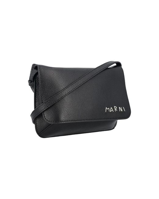 Marni Black Mending Shoulder Bag for men