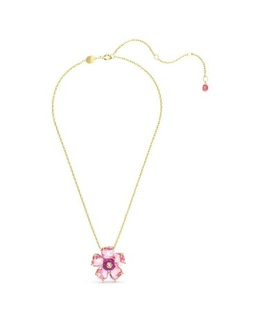 Swarovski Metallic Idyllia Flower Necklace