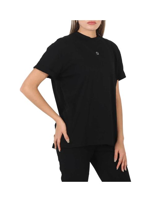 Stella McCartney Black T-shirt Star Patch Tee