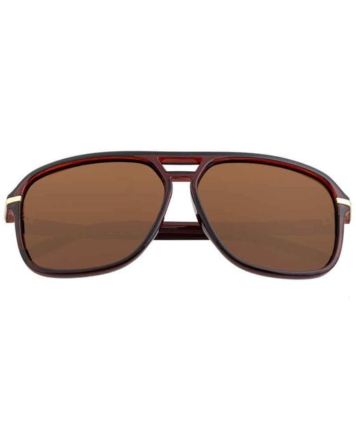 Simplify Brown Reed Pilot Sunglasses Ssu121-bn