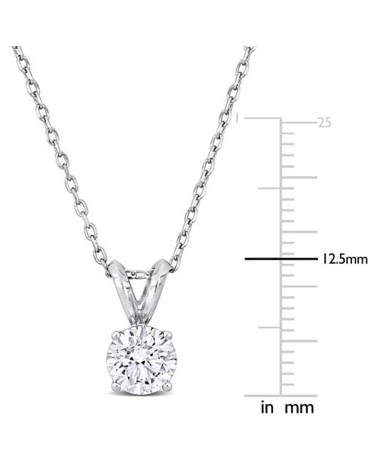Created Forever Metallic 1Ct Tw Lab-Grown Diamond Solitaire Pendant With Chain for men