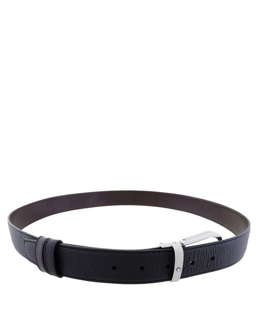 Montblanc Black Horseshoe 35Mm Reversible Leather Belt for men