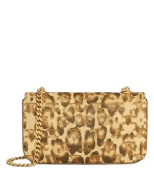Céline Metallic All Over Print Chain Shoulder Bag