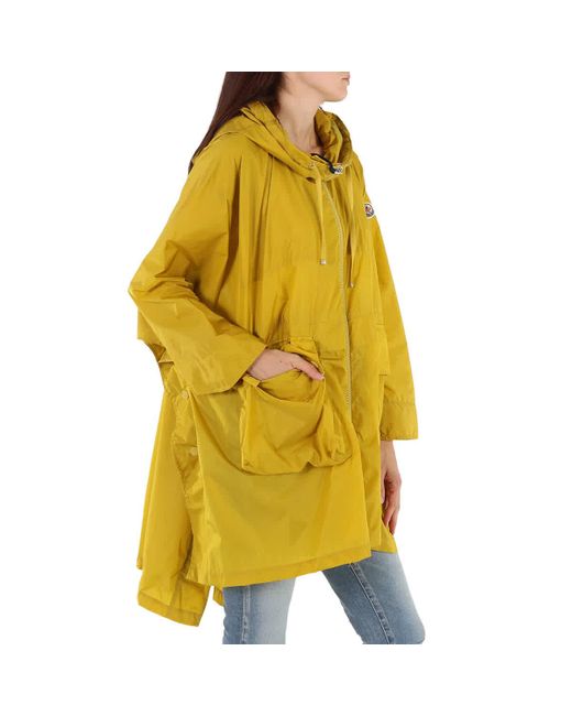 Moncler Yellow High-low Rain Coat
