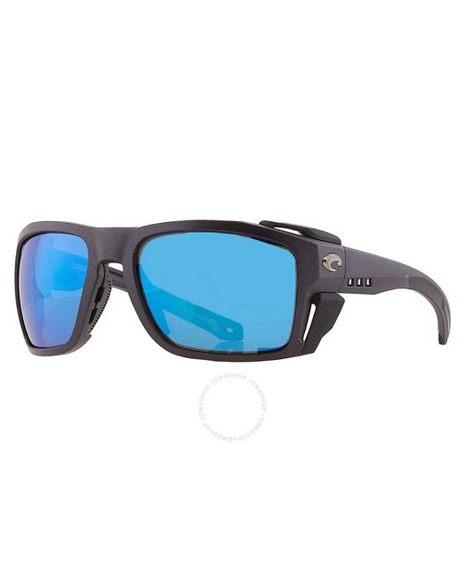 Costa Del Mar King Tide 8 Blue Mirror Polarized Glass Sunglasses 6s9111 911101 60 for men