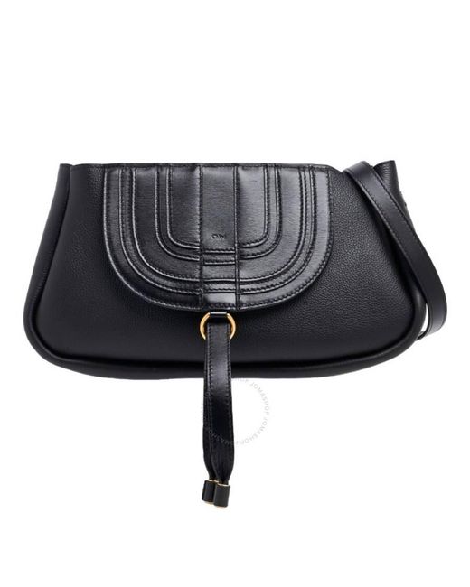Chloé Gray Leather Marcie Clutch Bag