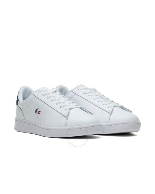 Lacoste White Carnaby Set Leather Low-Top Sneakers, Brand Size 9 Us for men