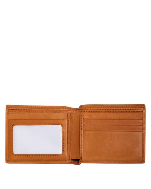 Breed Brown Locke Genuine Leather Bi-Fold Wallet for men