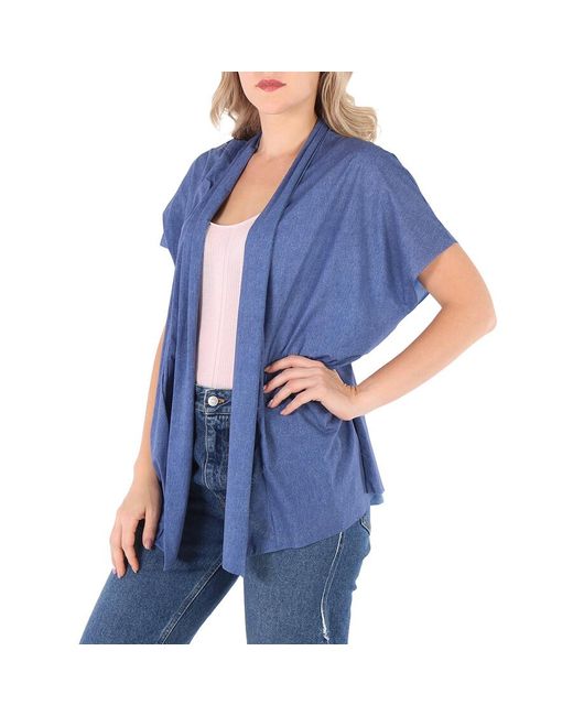 Wolford Blue Taylor Cardigan-style Blouse
