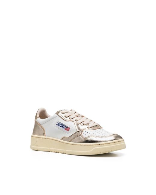 Autry White Medalist Low Bicolor Sneakers, Brand Size 37 Us