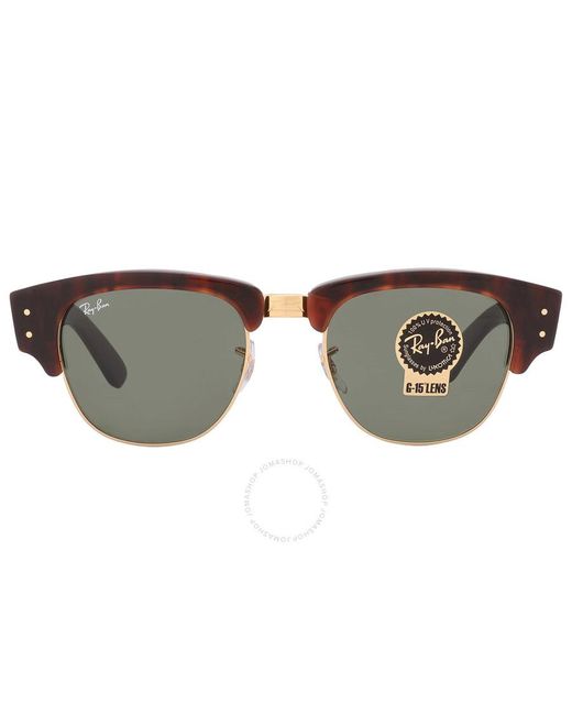 Ray-Ban Brown Mega Clubmaster Green Square Sunglasses Rb0316s 990/31 53