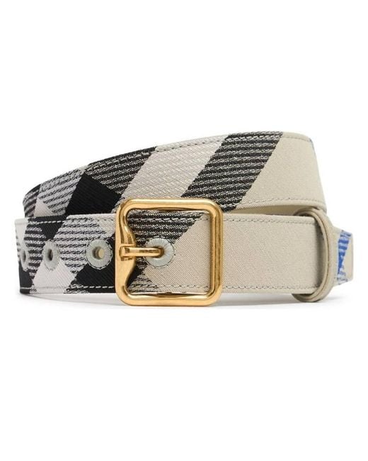 Burberry Metallic Check B Buckle Belt