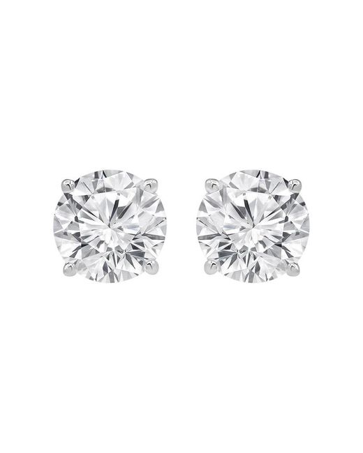 Brilliant Diamond Metallic 14Kt 2.50 Carat Lab Grown Diamond Stud Earrings For