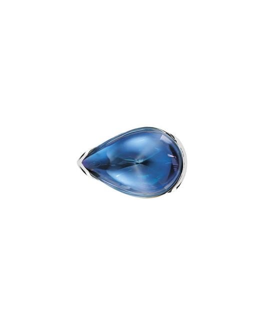 Baccarat Blue Sterling, Crystal Statement Ring 2611850