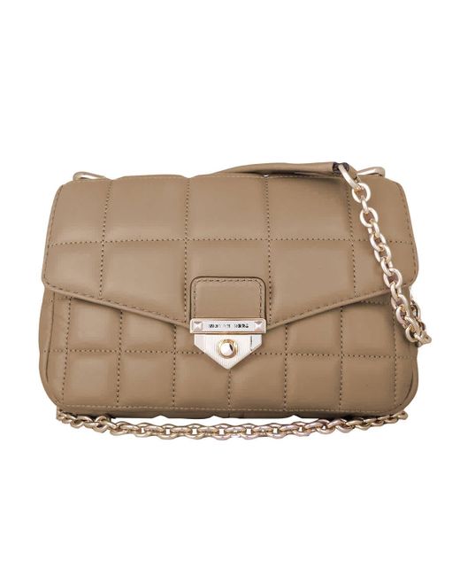 Michael Kors Natural Soho Small Quilted Leather Shoulder Bag